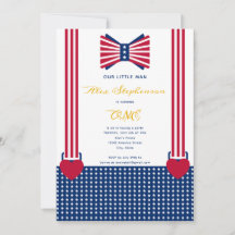 Red White Blue Stripes 4 juillet Baby 1er annivers