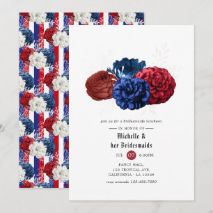 Invitation Red White et Blue 4 juillet Bridesmaiers déjeuner