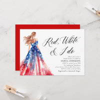 Red White et je fais l'épouse 4 juillet Fête des m