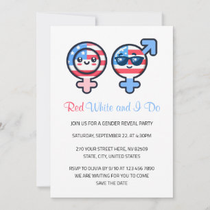 Invitation Red White et moi 4 juillet la révélation de genre