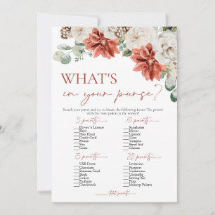 Invitation Red Winter What's In Your Purse Fête des mariées J
