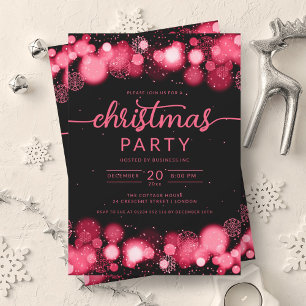 Invitation Red Winter Wonderland Company Christmas Party