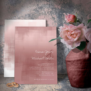 Invitation Réflexions aquarelle Mariage cannelle Rose ID774