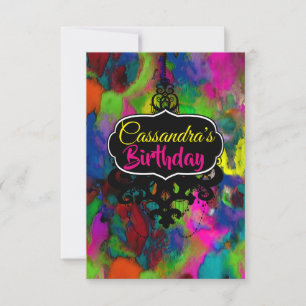 Invitation Réflexions colorées (Plus d'options) - RSVP /