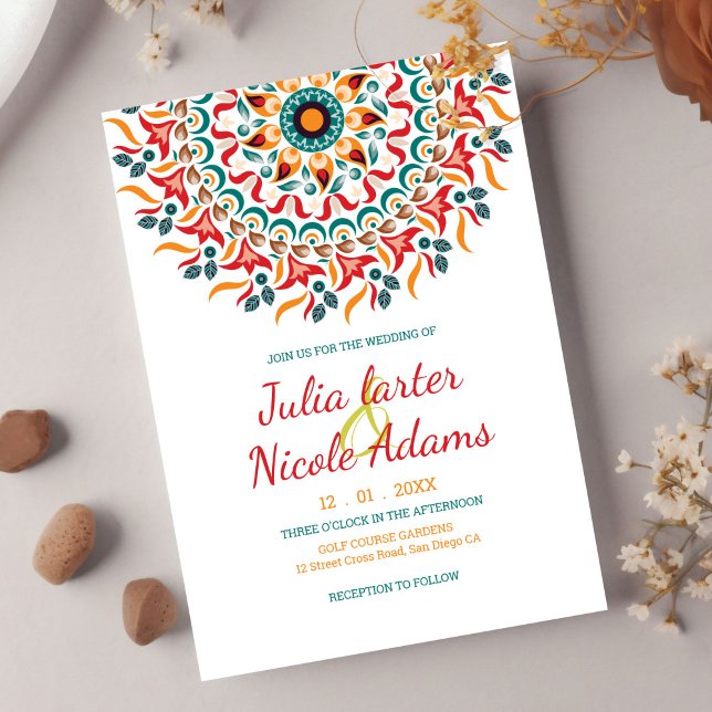 Invitation Regal Majestic Festival Elegance Mandala Mariage (Créateur téléchargé)