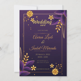Invitation "Regal Radiance, Love in Lavender."