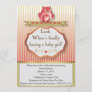 Invitation Regarde qui a enfin une petite fille !