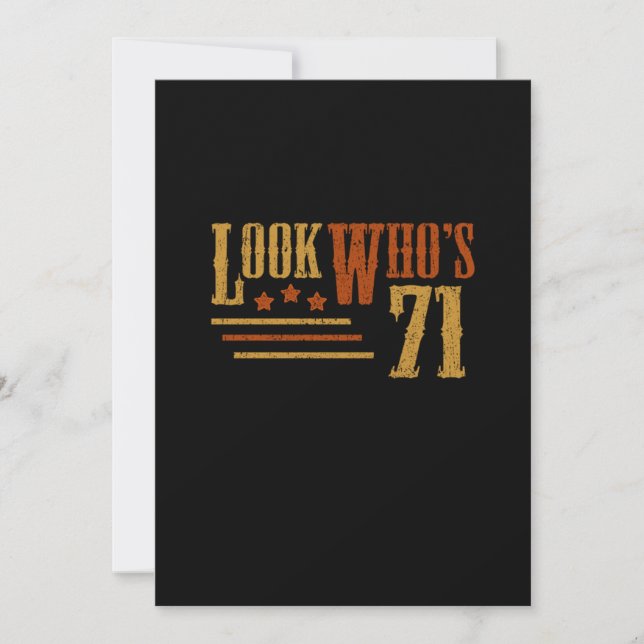 Invitation Regardez Qui 71 Ans Amusant 71ème Anniversaire Cad (Devant)