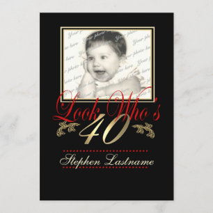 Invitation Regardez qui a 40 photos