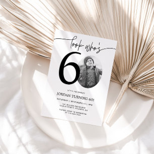 Invitation Regardez qui a 60 ans   Photo 60th Birthday Invita
