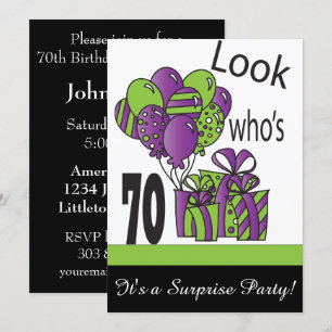 Invitation Regardez qui a 70 ans   70e anniversaire