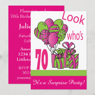 Invitation Regardez qui a 70 ans 70e anniversaire