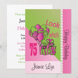 Invitation Regardez qui a 75 ans   Anniversaire 75 ans