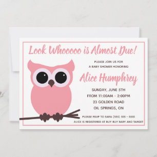 Invitation Regardez qui est presque dû ! Baby shower de Choue