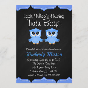 Invitation Regardez Whoo ayant l'invitation jumel de baby