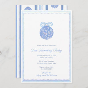 Invitation Régence Chinoiserie Ornament Tree Trimming Party