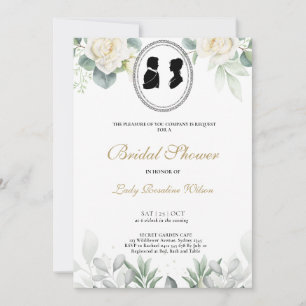 Invitation Regency Floral Tea Party douche nuptiale Invitatio