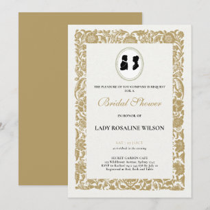 Invitation Regency Floral Tea Party douche nuptiale Invitatio