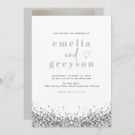 Invitation REGINA Glam Parties scintillant argent Sequins Mar