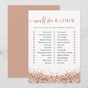 Invitation REGINA Rose Gold Plairait-Elle Mariage Jeu
