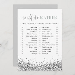 Invitation ReGINA Silver Sequins Voudrait Elle Plutôt Jeux De