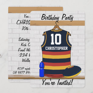 Invitation Règles australiennes personnalisées Football Jerse