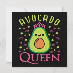 Invitation Reine de l'avocat mignonne avec cœur Fille Keto Cu
