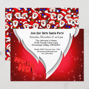 Invitation Rejoignez notre Dirty Père Noël Party avec Père No