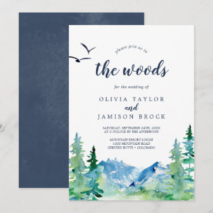 Invitation Rejoignez-Nous Dans Le Mariage Destination Woods