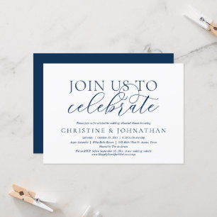 Invitation Rejoignez-Nous Pour Célébrer, Dîner De Répétition 