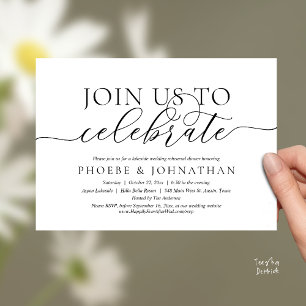 Invitation Rejoignez-Nous Pour Célébrer, Dîner De Répétition 