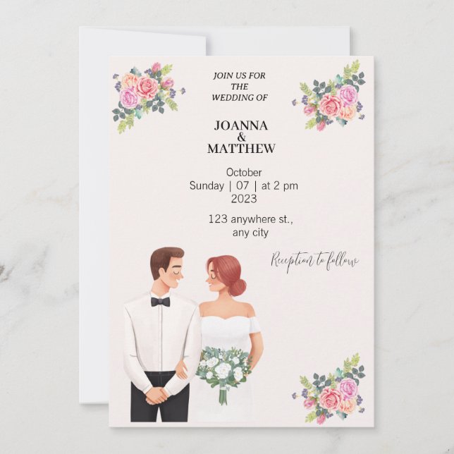Invitation Rejoignez-nous pour le Mariage (Devant)