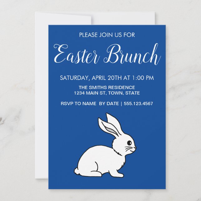 Invitation Rejoignez-Nous Pour Pâques Brunch Arrière - plan B (Devant)