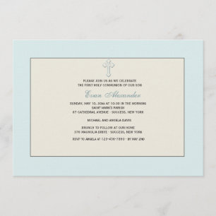 Invitation religieuse bleue