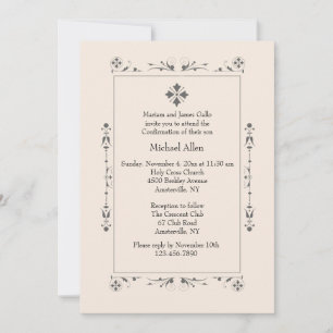 Invitation religieuse classique