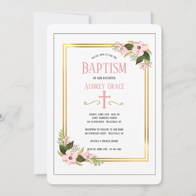 Invitation religieuse de butin de cornouiller (Devant)