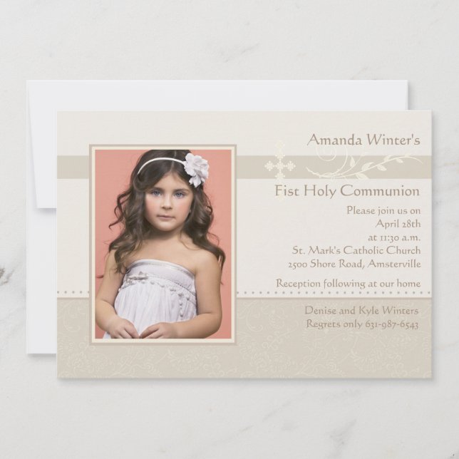 Invitation religieuse de photo de Frost au (Devant)