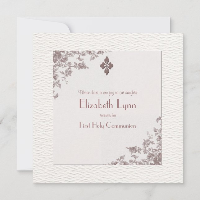 Invitation religieuse des Anciens Roses Corners (Devant)