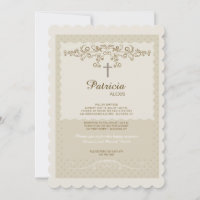 Invitation religieuse florale gracieuse
