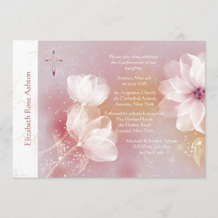 Invitation religieuse White Magnolia