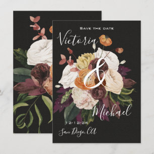 Invitation Rembrandt Floral Automne Save the Date Mariage