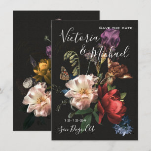 Invitation Rembrandt Floral Enregistrer le Mariage de date