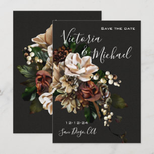 Invitation Rembrandt Magnolia Sauvez la date Mariage
