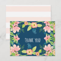 Remerciement Fille Moderne Simple Bohème Floral