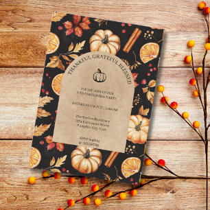 Invitation Remerciements à la Soirée de Thanksgiving