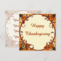 Remerciements/Cadres d'automne Salutation/ Invitat