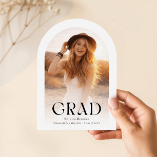 Invitation Remerciements de fin d'études avec collage de phot