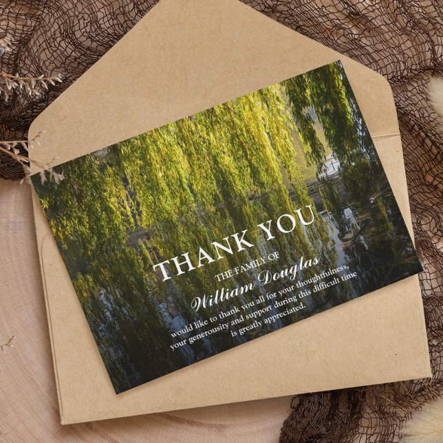 Invitation Remerciements de sympathie pour le saule (Créateur téléchargé)