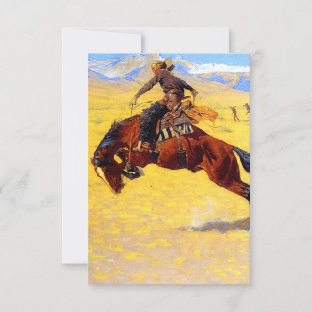 Invitation Remington Old West Horse et Cowboy (Devant)