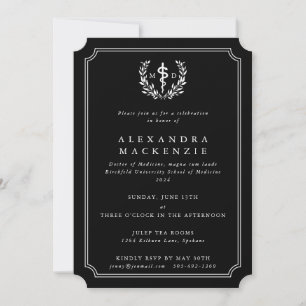 Invitation Remise de diplôme MD Asclepius + Couronne de Lauri